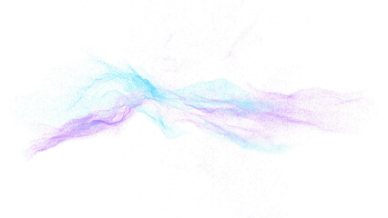 3D rendering of vibrant, colorful sand particles or fine dirt, scattered in turbulent manner on transparent background
