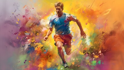 Künstlerischer Sport Hintergrund - obrazy, fototapety, plakaty