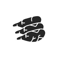 Horse meat steaks color line icon. Pictogram for web page, mobile app, promo.