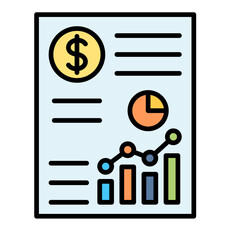 Analytics Line Color Icon