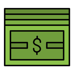 Cash Line Color Icon