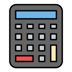 Calculator Line Color Icon