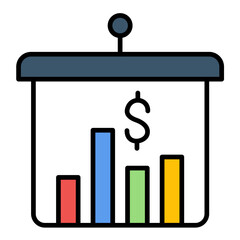 Business Plan Line Color Icon