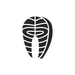 Salmon or trout steak color line icon. Pictogram for web page, mobile app, promo.