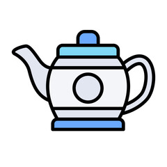 Teapot Line Color Icon
