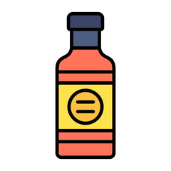 Bbq Sauce Line Color Icon