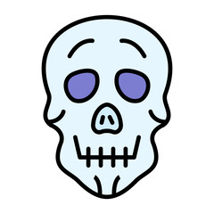 Skull Line Color Icon