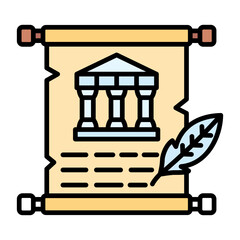 Parchment Line Color Icon