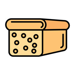 Bread Line Color Icon