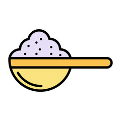 Measuring Spoons Line Color Icon