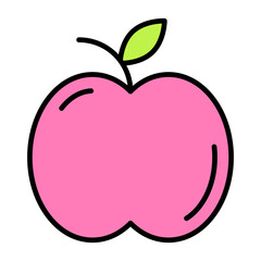 Apple Line Color Icon