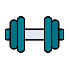 Dumbbells Line Color Icon