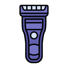 Electric Shaver Line Color Icon