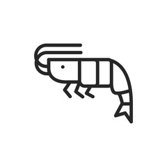Shrimp color line icon. Pictogram for web page, mobile app, promo.