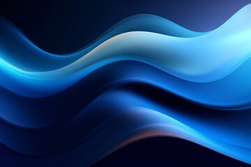 Obraz premium Gradient dynamic blue lines background Generative AI