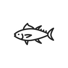 Tuna color line icon. Pictogram for web page, mobile app, promo.