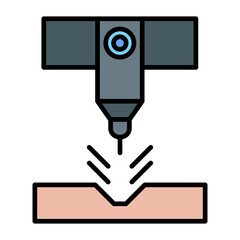 Plasma Laser Line Color Icon