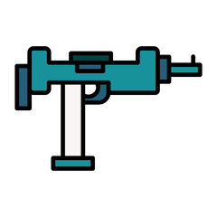 Uzi Line Color Icon