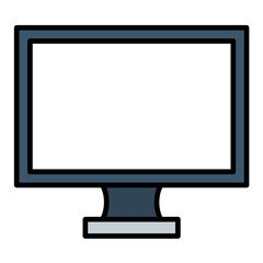 Television Line Color Icon