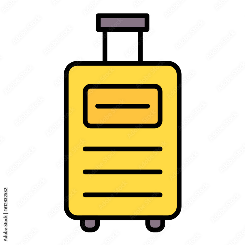 Canvas Prints Luggage Line Color Icon