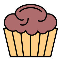 Muffin Line Color Icon