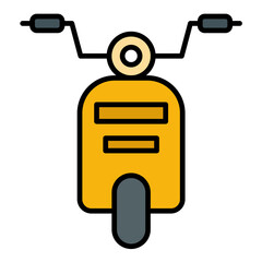 Scooter Line Color Icon