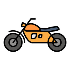 Fototapeta premium Motorbike Line Color Icon