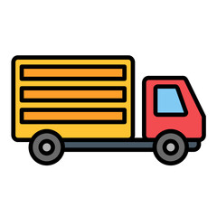 Truck Line Color Icon