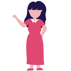 Flat Woman Character