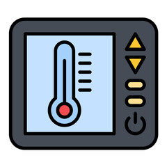 Thermostat Line Color Icon