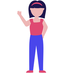 Fototapeta premium Flat Woman Character