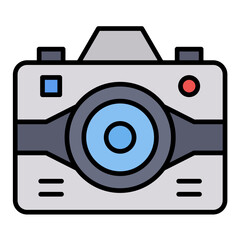 Camera Line Color Icon