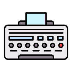 Printer Line Color Icon