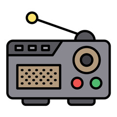 Radio Line Color Icon