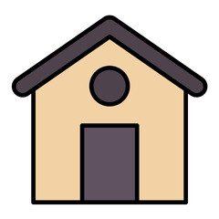 House Line Color Icon