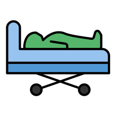 Dead Body Line Color Icon