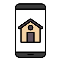 House App Line Color Icon