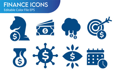 finance icons set