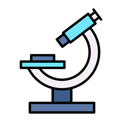 Microscope Line Color Icon