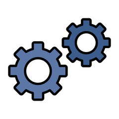 Gear Line Color Icon