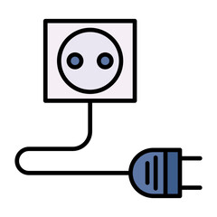 Plug Line Color Icon