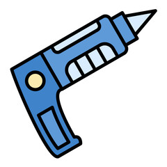 Caulking Gun Line Color Icon
