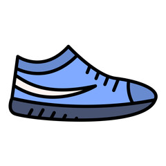 Gym Shoes Line Color Icon