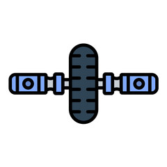 Gym Wheel Line Color Icon