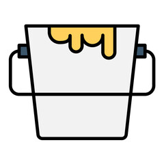 Paint Bucket Line Color Icon