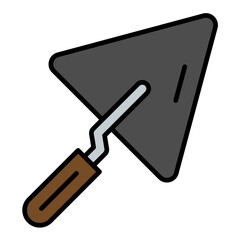 Trowel Line Color Icon