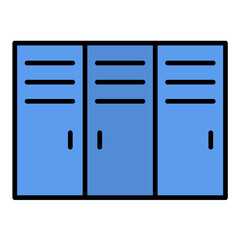 Locker Line Color Icon