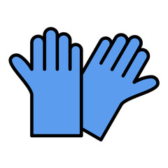 Obraz premium Gloves Line Color Icon