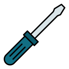 Screw Driver Line Color Icon