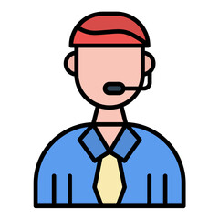 Obraz premium Commentator Line Color Icon